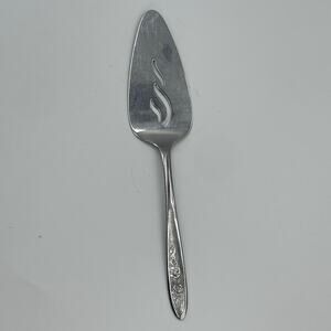 Vintage Ekco Eterna Stainless Steel Pierced Cake Pie Server Country Garden